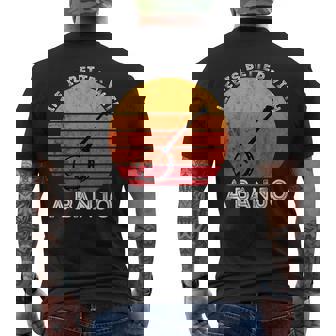 Bluegrass Banjo Country Music Player Retro Vintage Sunset Men's Back Print T-Shirt - Monsterry