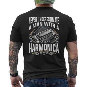 Blues Harp Harmonica T-Shirt mit Rückendruck - Geschenkecke