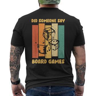 Board Game Evening Toy Figure Board Games T-Shirt mit Rückendruck - Geschenkecke