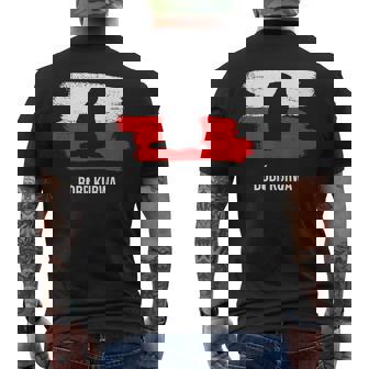 Bober BóBr Kurwa Poland Flag Internet Meme Beaver Men's Back Print T-Shirt - Monsterry
