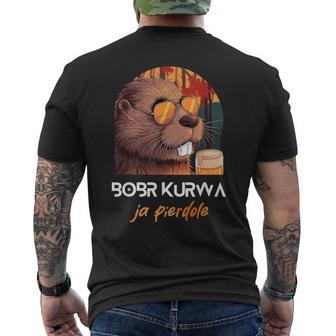 Bober Kurwa Polish Beaver Meme Bobr Ja Pierdole T-Shirt mit Rückendruck - Geschenkecke