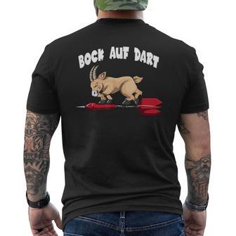 Bock On Dart Player Dartboard Goat Bock Darts T-Shirt mit Rückendruck - Geschenkecke