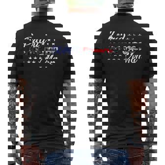 Bold Flag Proud USCG Coast Guard Mom Men's Back Print T-Shirt - Monsterry