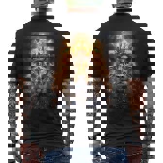 Bonita Leon León El Rey De La Selva Corona De Oro Tigre Camiseta Hombre Estampado Espalda - Regaloses