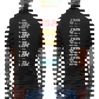 Bonito Regalo Personalizado Con Nombre Isa Camiseta Hombre Estampado Espalda - Regaloses