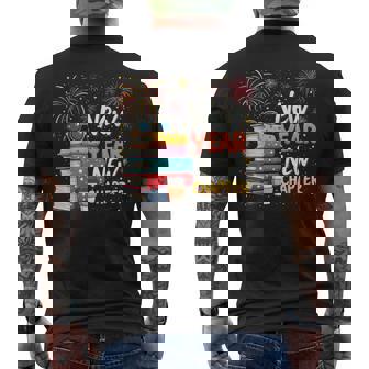 Book Lover New Year New Chapter Happy New Year 2025 Men's T-shirt Back Print | Mazezy