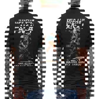 Boot Cowboy Western Cowgirl Linedance Where Them Fans At Men's T-shirt Back Print - Seseable