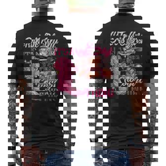 Boots & Bling Its A Cowgirl Thing Pink Black Cowgirl Melanin Men's T-shirt Back Print - Thegiftio