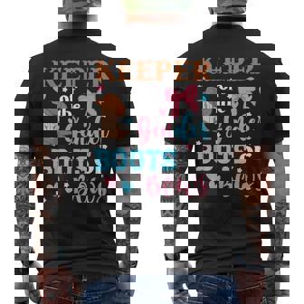 Boots Or Bows Gender Keeper Of The Gender Reveal Outfit Men's T-shirt Back Print - Seseable