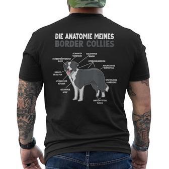 Border Collie Anatomie Collie Dog Holder S T-Shirt mit Rückendruck - Geschenkecke