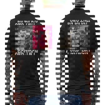 Born To Dilly Dally Forced To Lock In Cat Meme Men's T-shirt Back Print - Thegiftio UK