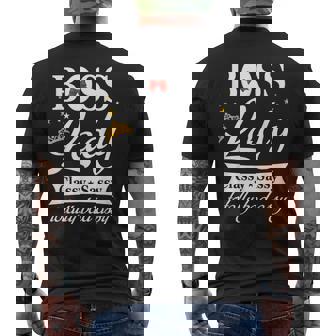 Boss Lady Classy Sassy National Boss's Day Men's T-shirt Back Print | Mazezy