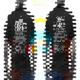 Brawl King Gamer Gaming Brawler Brawl Men's T-shirt Back Print - Monsterry