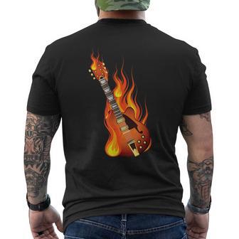 Brennede Rock Guitar Heavy Metal Music T-Shirt mit Rückendruck - Geschenkecke