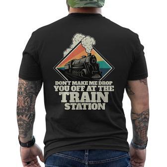 Bring Him Zum Bahnhof Train Yellowstone T-Shirt mit Rückendruck - Geschenkecke