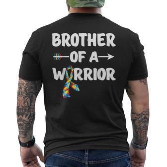Brother Autism Warrior De Guerrero Para Hombre Camiseta Hombre Estampado Espalda - Regaloses