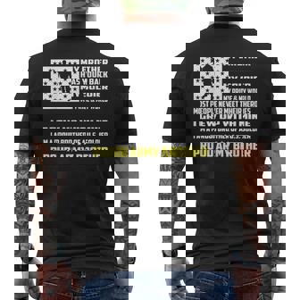 My Brother Has Your Back My Soldier Hero Proud Army Brother Men's Back Print T-Shirt - Monsterry