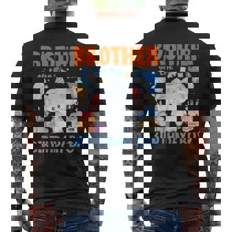 Brother Of The Birthday Boy Family Birthday Party Elephant Men's Back Print T-Shirt - Monsterry