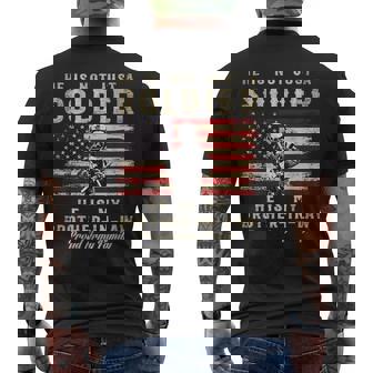 Brother In Law Proud Army Military Soldier Family Memorial Men's Back Print T-Shirt - Monsterry
