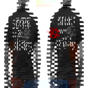 Brother Of The Little Bug Cute Ladybug Baby Shower Men's Back Print T-Shirt - Monsterry