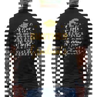 Brother Senior 2025 Proud Brother Of Class Of 2025 Graduate Men's T-shirt Back Print - Thegiftio UK