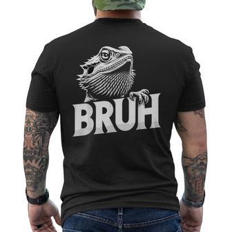 Bruh Bearded Dragon Men's T-shirt Back Print - Thegiftio