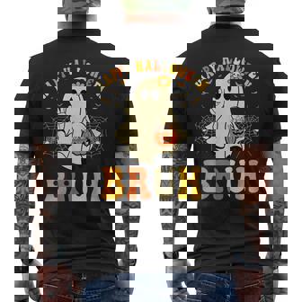 Bruh Ghost Happy Halloween Trick Or Treat Candy Kids Boys Men's Back Print T-Shirt - Monsterry