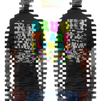 Bruh We Are Glowing In My Glowing Era Colorful Team Tie Dye Men's T-shirt Back Print - Thegiftio