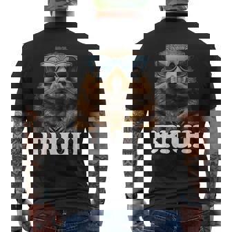 Bruh The Groundhog Woodchuck Photo Ground-Hog Day Bruh Men's T-shirt Back Print | Mazezy