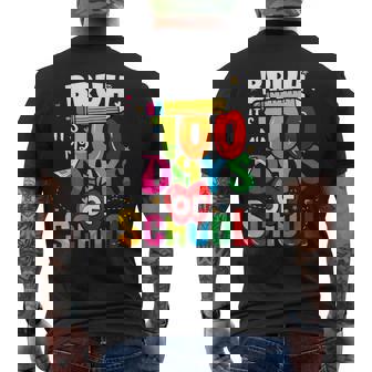 Bruh Its 100 Days Of School Kid100Th Day Of School Boys Men's T-shirt Back Print - Seseable