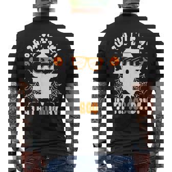 Bruh It's My 4th Boo Day Halloween Ghost Boo Birthday Men's Back Print T-Shirt - Monsterry