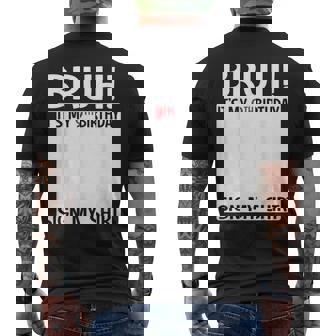 Bruh It's My 9Th Birthday Sign My 9 Years Old Birthday Men's T-shirt Back Print | Seseable UK