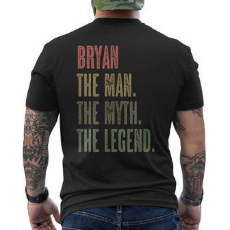 Bryan The Man The Myth The Legend Mythos Legend Name T-Shirt mit Rückendruck - Geschenkecke