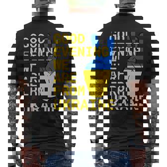Buenas Noches Somos De Ucrania Ucraniano Patriótico Camiseta Hombre Estampado Espalda - Regaloses