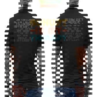 Buhurt Is My Therapy Hobby Hobbies Joke Saying Men's Back Print T-Shirt - Monsterry