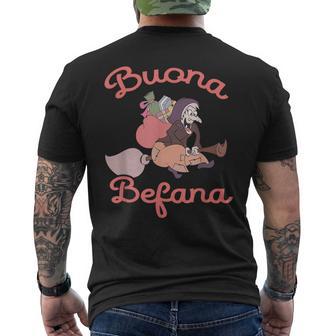 Buona Befana De Sorcière De Noël Italien Styleintage T-shirt imprimé au dos - Cadeauxyz