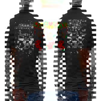 Burmese Cats In Christmas Sock Burmese Cat Lover Men's Back Print T-Shirt - Monsterry