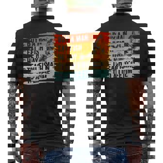 Buy A Man Eat Fish He Day Teach Fish Man To A Lifetime Camiseta Hombre Estampado Espalda - Regaloses