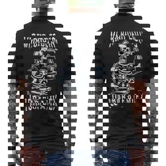 Calacas Chidas Gym Meme Mira Bro De Solo Llorarle A Mi Ex Camiseta Hombre Estampado Espalda - Regaloses