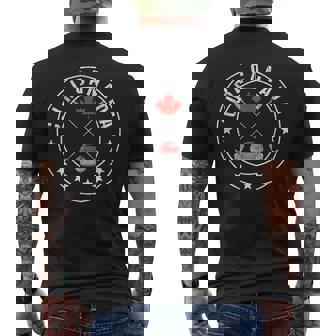 Canada Curling Team Canadian Curler Player Winter Sports Fan Men's Back Print T-Shirt - Monsterry