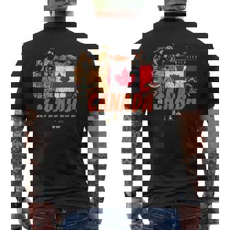 Canadaintage Avec Drapeau Et Souvenir D'ours Grizzli T-shirt imprimé au dos - Cadeauxyz