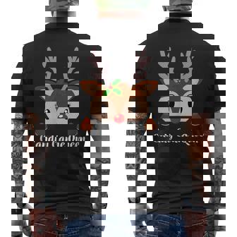 Candy Cane Queen Christmas Reindeer Magic Fun Men's Back Print T-Shirt - Monsterry