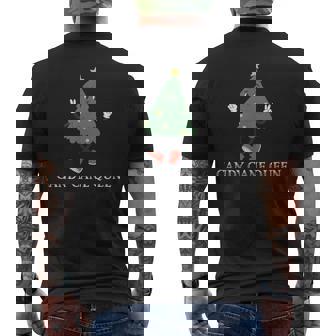 Candy Cane Queen Festive Holiday Spirit Men's Back Print T-Shirt - Monsterry