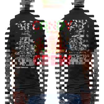 Candy Crew Christmas Candy Cane Sweetie Family Pajamas Men's Back Print T-Shirt - Monsterry