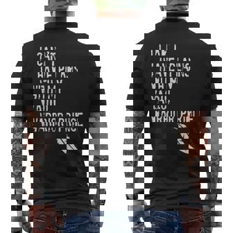 I Can't I Have Plans With My YAQUI Warrior Prince Men's Back Print T-Shirt - Monsterry