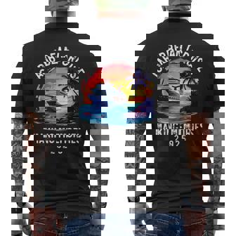 Caribbean Cruise 2025 Souvenir Matching Family Friends Squad Men's Back Print T-Shirt - Monsterry