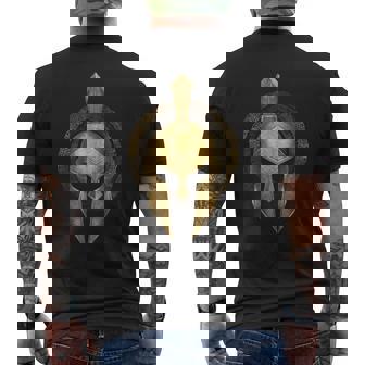 Casque Spartiate Warrior Gold Gladiator Sparta Greek Gym T-shirt imprimé au dos - Cadeauxyz