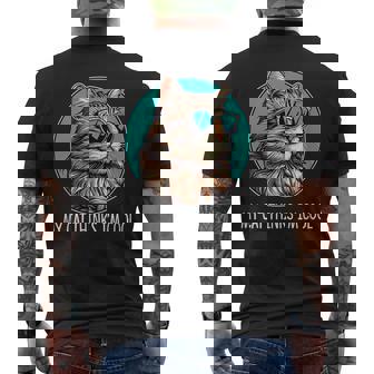 My Cat Thinks I'm Cool Cool Cats Cat With Sunglasses Men's Back Print T-Shirt - Monsterry