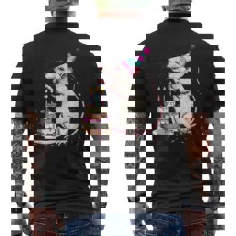 Celebra Con El Pastel De Cumpleaños De La Rata Blanca Y Sonrisas Camiseta Hombre Estampado Espalda - Regaloses