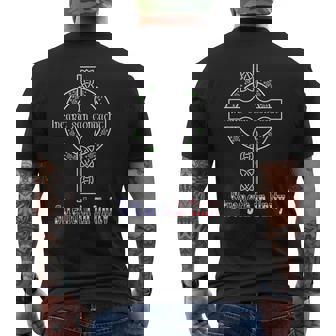 Celtic Cross Strength In Unity For Irish-American Fans Men's Back Print T-Shirt - Monsterry